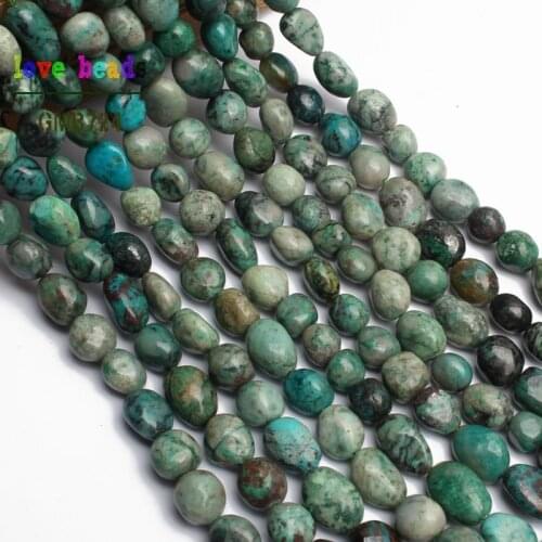 8-10mm Irregular Natural Genuine Chrysocolla Beads for Jewelry Making 15inches Natural Stone Beads Diy Bracelet