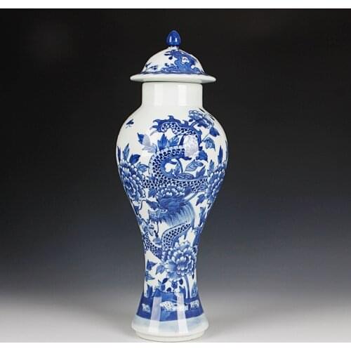 Jingdezhen Handpainted Blue And White Antique Jar Blue And White Porcelain Ceramic Storage Tank Decoration Tea Snacks Jars