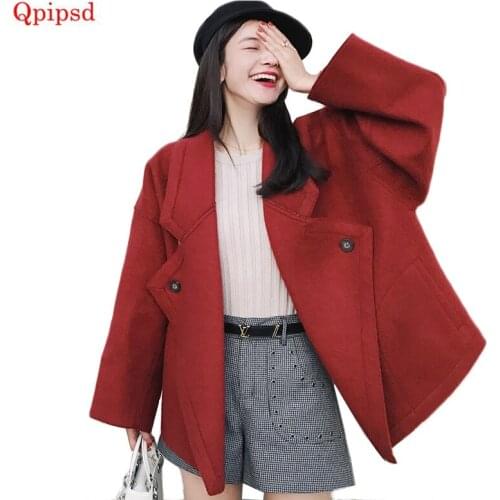 Double-sided Woolen Coats 2021 New Korean Women Woolen Jacket Female Casual Cotton-padded Ladies Autumn And Winter Outwear Coat