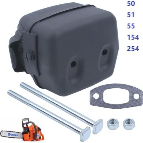 Muffler Exhaust Silencer Bolts & Nut & Gakset Kit For Husqvarna 154 254 50 Special, 51 55 Rancher EPA Chainsaw 501 76 66-05