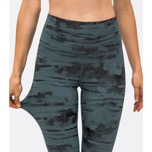 Camo Fitness Women Yoga Leggings Push Up Gym Fitness High Waist Workout Leggings Fashion Ink Print High Waist Pants