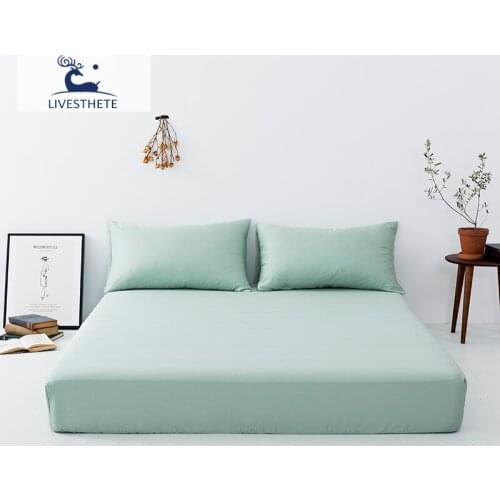 Liv-Esthete Luxury Green 100% Silk Fitted Sheet Silky Mattress Cover Queen King Bed Sheets Pillowcase For Women Men Home Textile