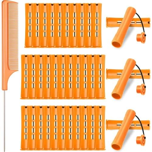 Perm Rods and 30 Pieces 6 Sizes Hair Rollers with Hair Cold Wave Rods Hair Curler for Women Long Short Hair