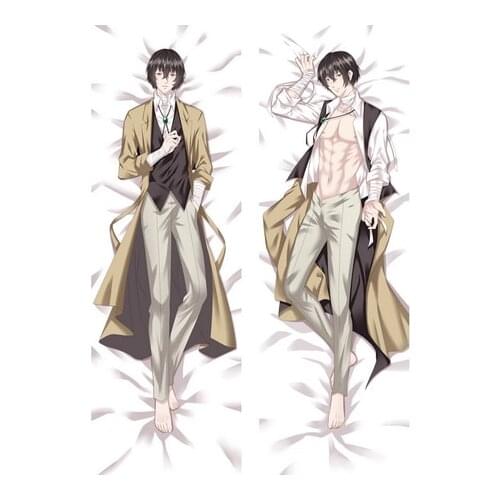 Bungo Stray Dogs Dakimakura Dazai Osamu Male Hugging Body Anime Pillow Case Home Bedding Otaku Throw Pillow Case Room High Quali