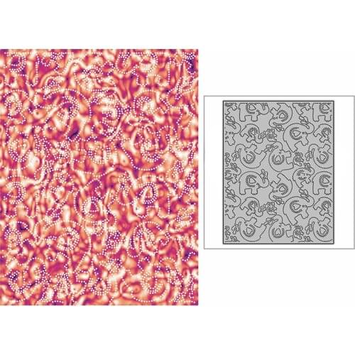 New Spotted Elephant Heart Background Plate Craft Embossing Mold 2021 Metal Cutting Dies for DIY Scrapbooking Album Card Making