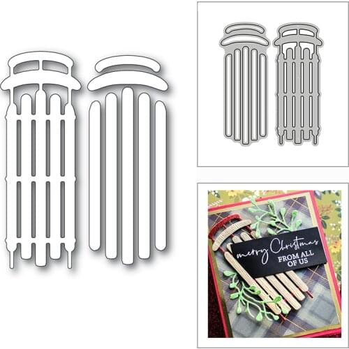 New Christmas Large Vintage Sled 2020 Metal Cutting Dies for DIY Scrapbooking Decor and Card Making Embossing Craft No Stamps