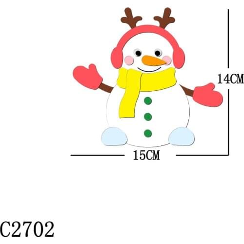 New Christmas snowman Wooden Die Scrapbooking C2702 Cutting Dies Multiple Sizes