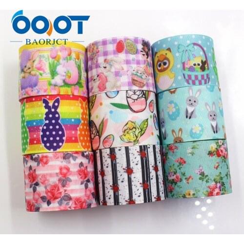 OOOT BAORJCT I-19112-328,38mm 10yards flower Cartoon Ribbons Thermal transfer Printed grosgrain,DIY Gift wrapping materials
