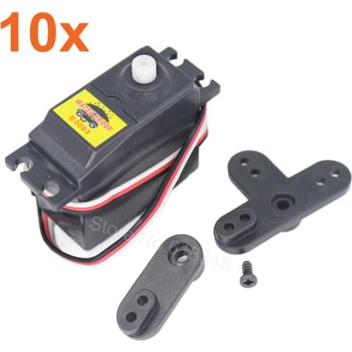 Wholesale 10Set/Lot HSP 02073 Electronic Steering Servo 3Kg High Torque For 1/10th 1/16 4WD RC Car Hobby Model Truck Baja