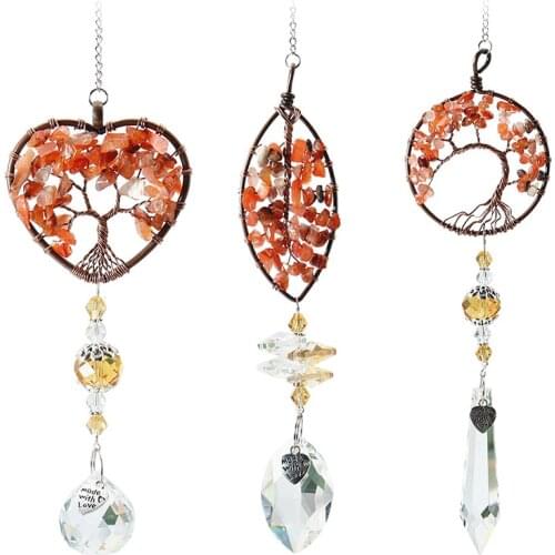 Crystal Prism Ball Pendant Wind Chimes Hanging Ornament Garden Decor Gifts Pendant Craft Chain Hanging Window Ornament Home Gard