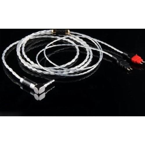 Silver Plated HD650 HD600 HD580 HD25 Silver headphone audio cable 1.2 m