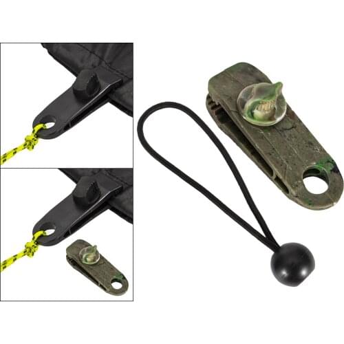 Durable Tarp Clip Hanger Ball Bungee 5'' Bungee Cords Rope Camping Lock Grip