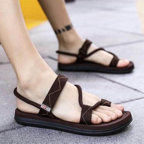 2020 Sandals Men Gladiator Sandals for Male Fashion Summer Rome Beach Shoes Flip Flops Slip on Flats Slippers Sandalia Masculina