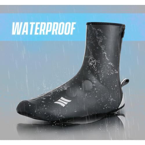 Santic Winter Thermal Cycling Shoe Covers MTB Bike Waterproof Reflective Shoes Protector for Men and Women Bicycle Overshoes