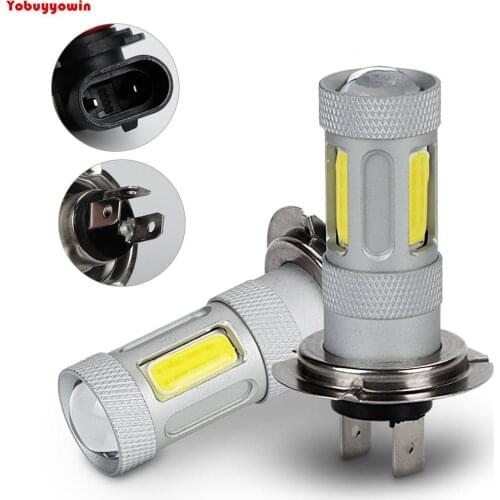 Super White Light 80W 6000K Led COB Fog Light Bulb 9005 9006 H7 H8/H11 with Projector DRL Car Fog Lights Upgrade Chips