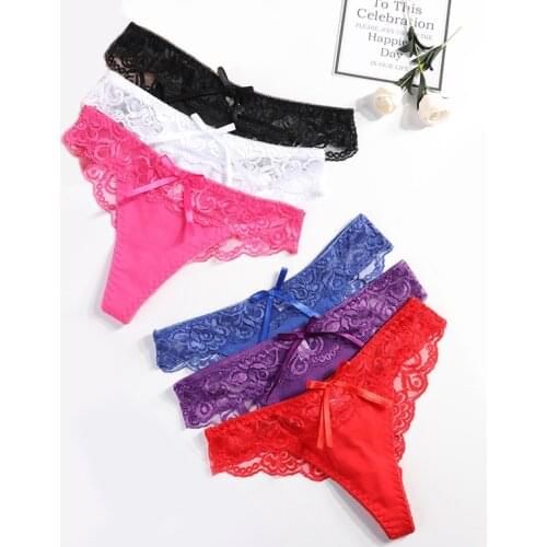 1PCS Women T-back Panties 2020 Sexy Womens Thongs Fashion Floral Lace G Strings Female Soft Comfortable Lingerie Underwear