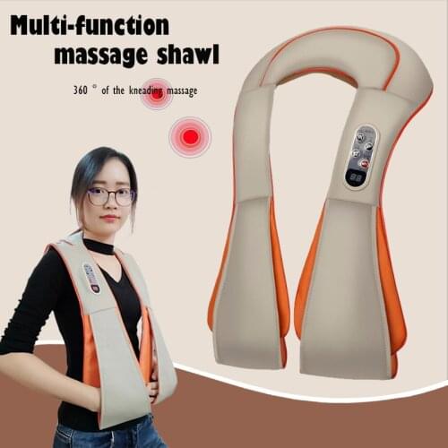 U Shape Electrical Shiatsu Back Neck Shoulder Body Massager Infrared Heated Kneading Home Massager Multifunctional Shawl