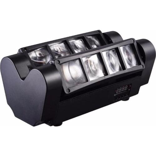 High Quality 8X10W Mini LED Spider Light DMX512 LED Moving Head Light RGBW LED Beam Club Dj Disco Stage Lighting KTV Lamp