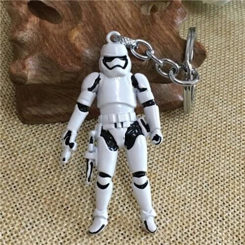 Hot Movie White Soldiers Darth Vader Keychain Fashion Cute Cartoon Character Key Ring Key Chains For Bags Accessory