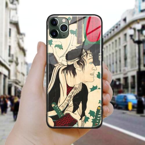 Japanese Yokogawa Kanhei Munenori Silicone Glass Phone Case Cover Shell For iPhone SE 6 6s 7 8 Plus X XR XS 11 12 Mini Pro Max