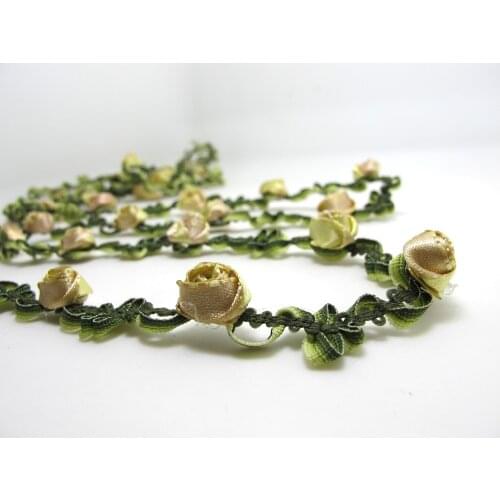 2 Yards 1/2 Inch Woven Rococo Ribbon Trim|Decorative Floral Ribbon|Scrapbook Materials|Clothing|Decor|Craft Supplies