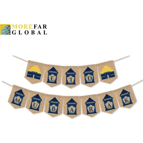 20 Pcs/set Muslim Ramadan Decorations Eid Mubarak festival celebration party scene layout Mebra flag