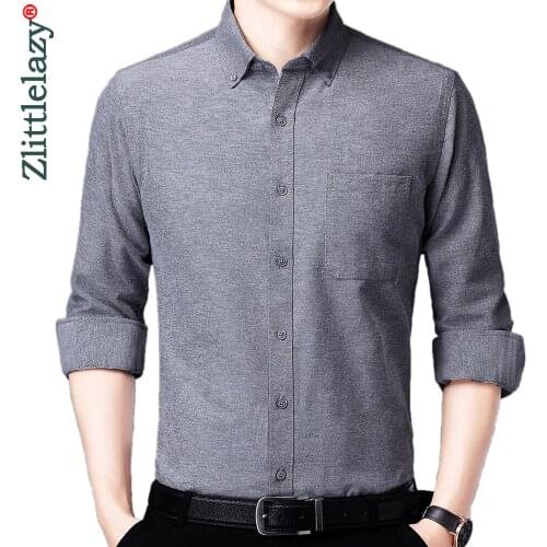 2021 Brand Long Sleeve Men Social Shirt Streetwear Casual Pocket Solid Shirts Dress Mens Slim Regular Fit Clothes Fashions 909