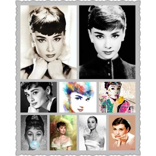 5D DIY diamond painting cross stitch Audrey Hepburn Full Square Diamond embroidery Needlework Rhinestone Mosaic decor art gift