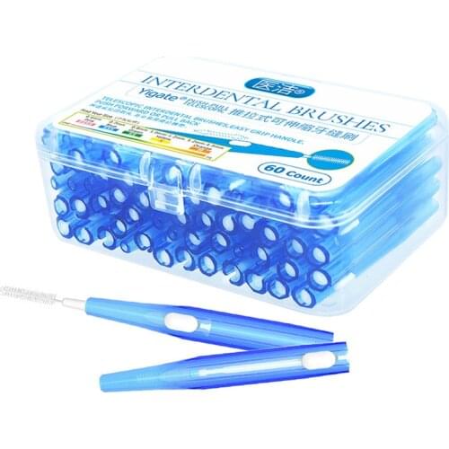 60Pcs I Shaped Interdental Brush Denta Floss Interdental Cleaners Orthodontic dental teeth Brush Toothpick Oral Care tool