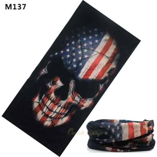 Skull Balaclava Outdoors Scarf Multifunctional Headband Seamless Bandanas Tube Buff Head Scarf Hijab Headscarf Bicycle Women Men