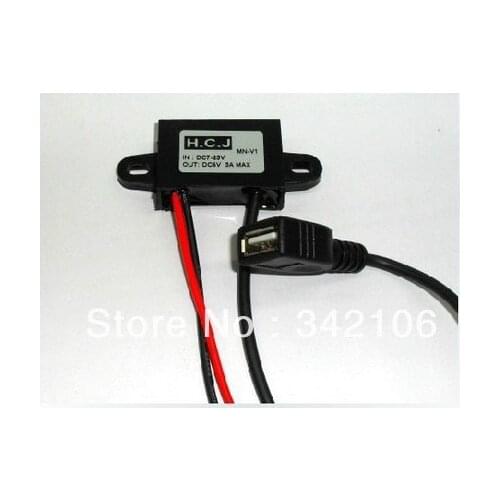 Free Shipping! 10pcs DC-DC step-down module USB car power 12V turn 5V 24V to 5V step-down power supply module sensor
