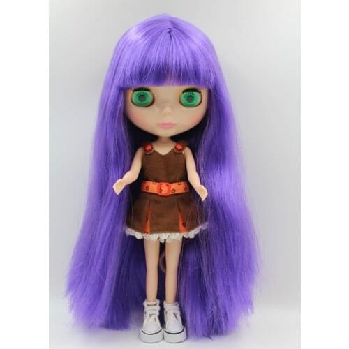 Free Shipping big discount RBL-297DIY Nude Blyth doll birthday gift for girl 4colour big eyes dolls with beautiful Hair cute toy