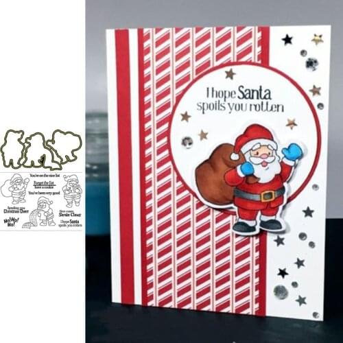 Santa Claus Clear Stamps & Metal Cutting Dies for Scrapbooking and Card Making Paper Craft 2019 New die cuts