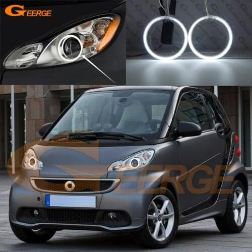 For Smart Fortwo W451 2007 2008 2009 2010 2011 2012 2013 2014 Excellent Ultra bright CCFL Angel Eyes Halo Rings kit Day Light