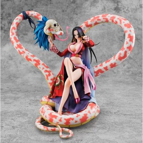 ONE PIECE Boa Hancock P.O.P 15th Anniversary with Snake PVC Action Figure Model Toy