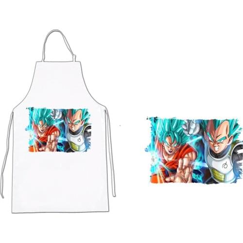 MERCHANDMANIA apron GOKU VEGETA SSJ GOD BLUE home kitchen cooking white polyester fiber custom offer