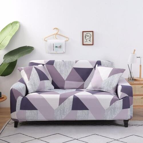 Geometry Sofa Cover Slipcovers Stretch Plaid Sofa Covers for Living Room Armchair Elastic Plaid Couch Chair Cover Sofa Towel