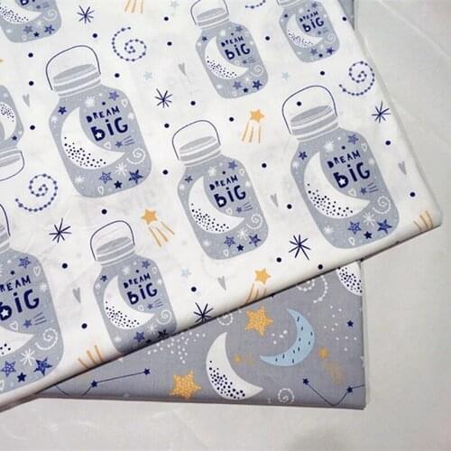 Cotton Moon Pattern Cartoon Twill Printed Fabric DIY Childrens Pillowcase Sofa Cover Sewing Accessories