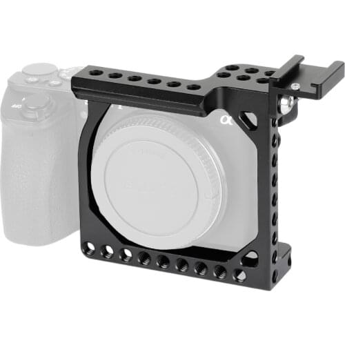 CAMVATE DSLR Camera Cage With Removable Shoe Mount Adapter& NATO Rail For Sony A6000/A6300/A6400/A6500/A6600 & Canon EOS M/ M10