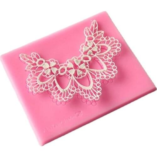 Necklace Pattern Sugar Lace mat, Silicone Mold, Cake Fondant Mold, Cake Decoration Mold D439