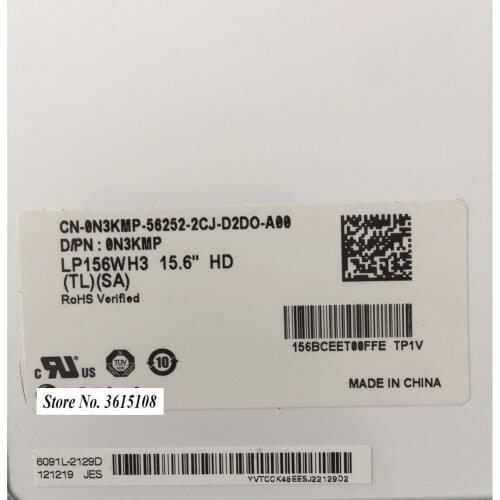 Matrix for Laptop 15.6" LP156WH3-TLSA LED Screen LP156WH3 (TL)(SA) LP156WH3 TL SA LCD Display HD 1366X768 40Pin Glossy Panel