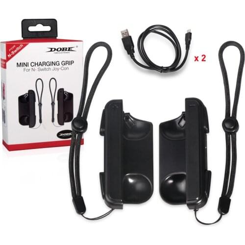 2pcs Mini Charging Grip For NS Switch Joycon Hangrip Travel Portable Charger Grip For Switch Console joystick