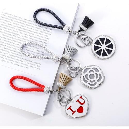 Fashion PU Leather Key Chain Key Holder with Tassel Llavero Jewelry Gift Charm Porte Clef Women Jewelry Key Ring Acessory CH3601