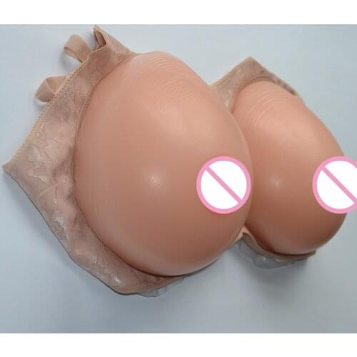 New 1Pair Top Quality Silcone Breast Form 4100g Artificial Fake Matectomy Boobs Enhancer With Strap
