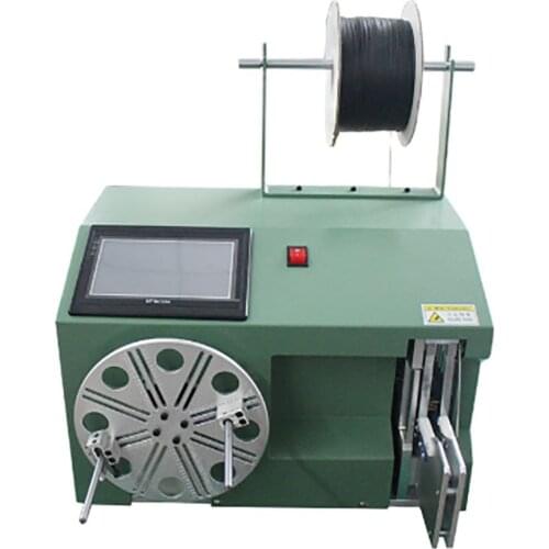 Cable Wire Coil Winding Binding Machine Touch Screen Electric Digital Automatic with Ribbon and Different Size to Choose