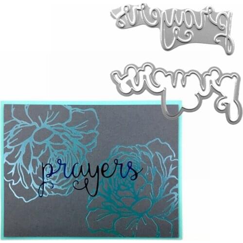 Prayers Word Hot Foil Plate+Die Cut for DIY Scrapbooking Embossing Crafts Cards Decoration New 2019