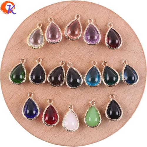 Cordial Design 50Pcs 12*19MM Jewelry Accessories/Crystal Pendant/Drop Shape/DIY Making/Charms Jewelry/Hand Made/Earring Findings