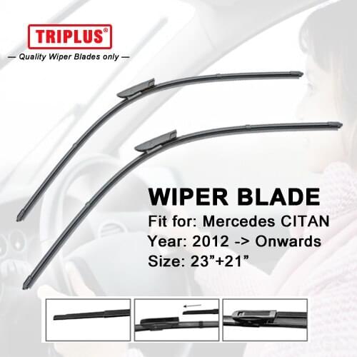 Wiper Blade for Mercedes Benz CITAN W415 (2012-now) 1 set 23"+21",Flat Aero Windscreen Wiper,Boneless Windshield Soft Blades