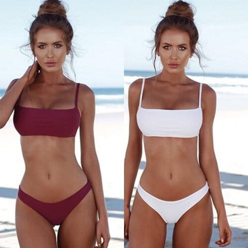 Solid Color Black Bikini Beach Wear Women Swimsuit Sling Dress Set Womens Clothing Sets Suit Swimwear Split Pants 2021 beach