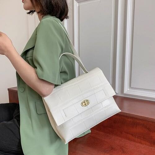 Crocodile Pattern Pu Leather Handbag Women Single Shoulder Crossbody Bags Ladies Totes High-Capacity Messenger Bag Female bolsos